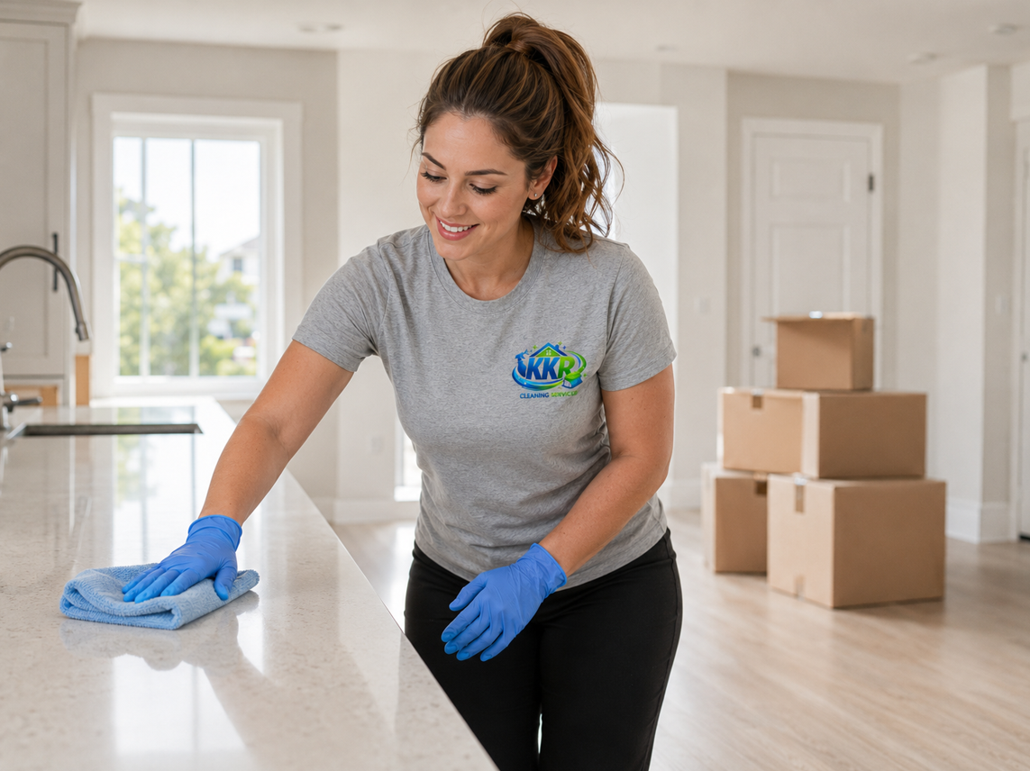 Move-in and move-out cleaning for an empty home or apartment